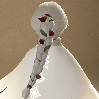 花笑むバラの編み込みヘア