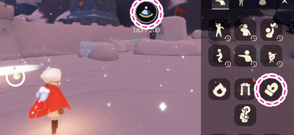 誰かに雪玉を投げる