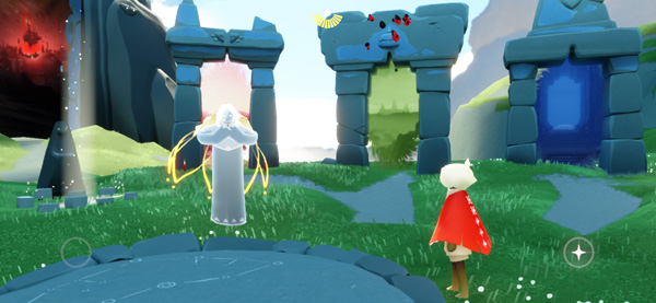 光修繕する案内人の場所