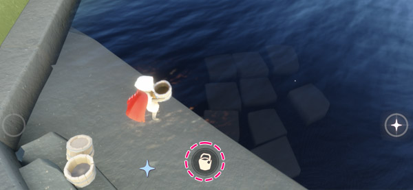 草原の庭園でひまわりに水やりをする