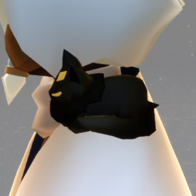 いたずら肩乗り猫